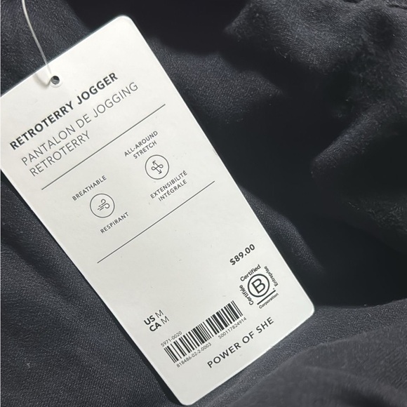 Athleta Retroterry Jogger Pant // Black #818486 - Picture 13 of 14